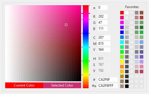 screenshot Xojo Picker Color light